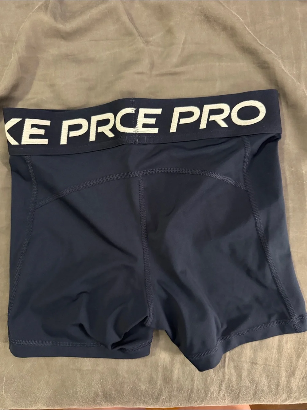 Nike Pro Navy Women's Compression Bike Shorts with White Logo